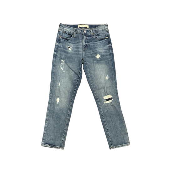 Gap Denim - Gap Women’s Best Girlfriend Dark Wash Faded Distressed Denim Jeans Size 25R​​​​